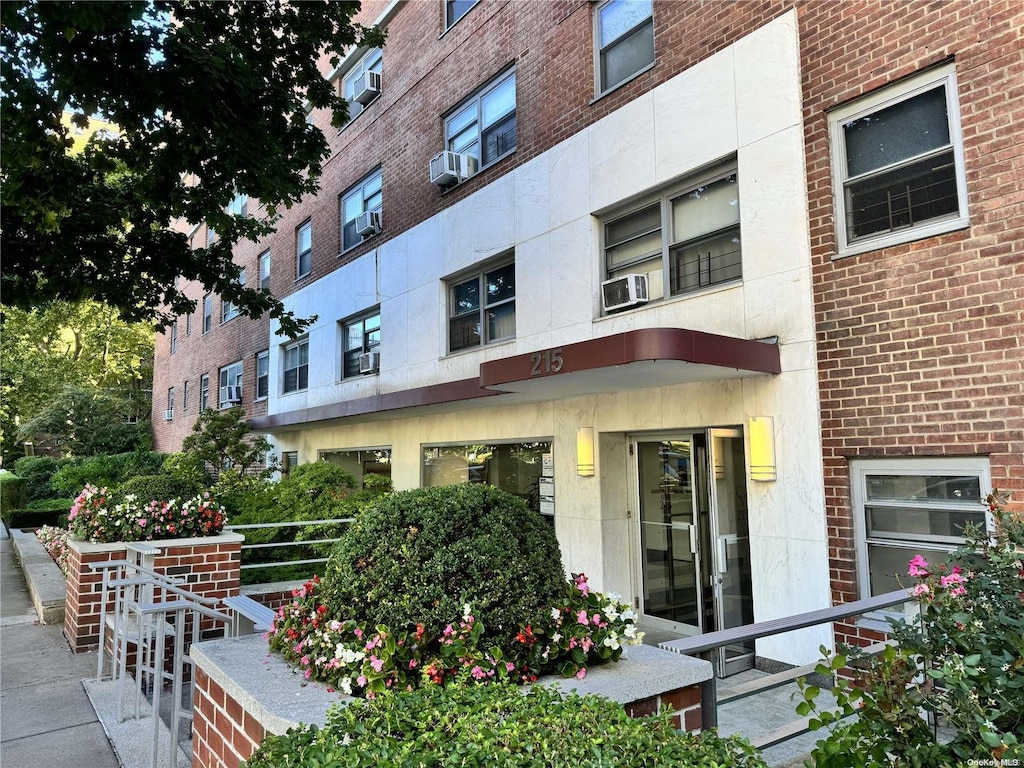 view of building exterior featuring cooling unit