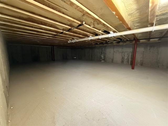 view of basement