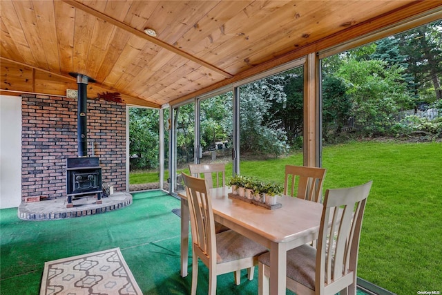 view of patio / terrace with a fireplace