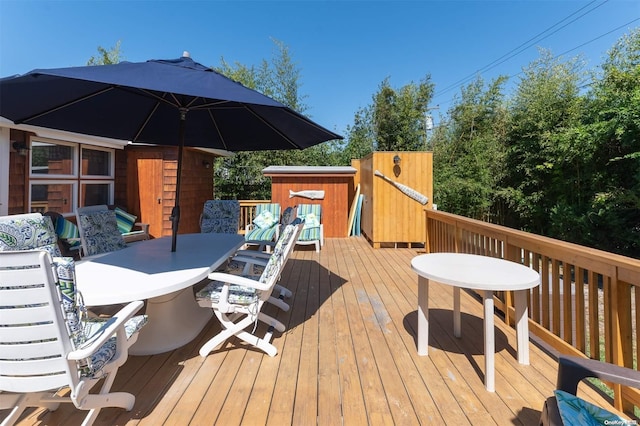 29 Ocean Rd, Ocean Beach, NY 11770 - view of wooden deck