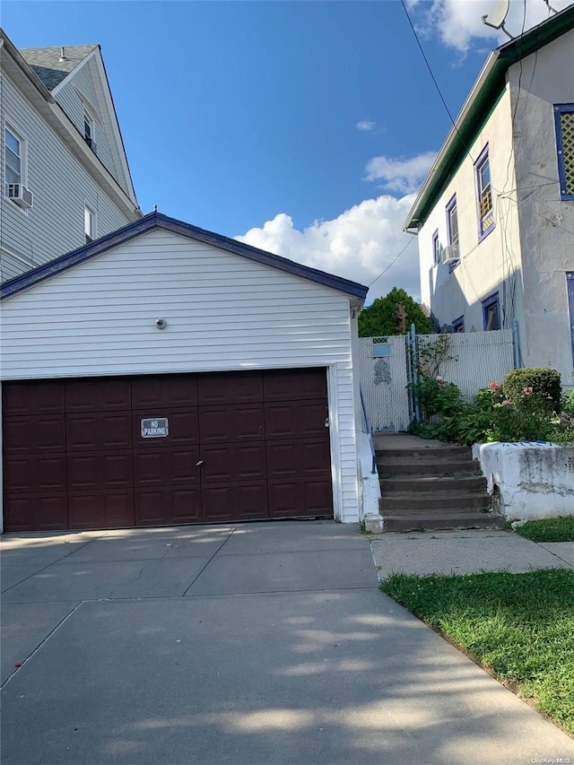 garage featuring cooling unit