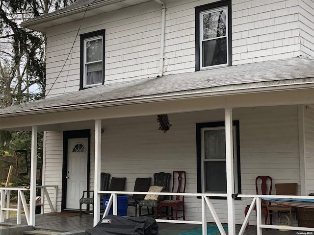 exterior space featuring a porch