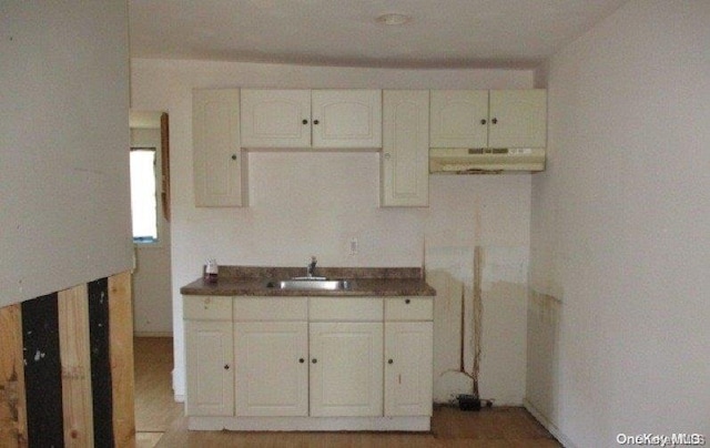 kitchen with white cabinetry and sink