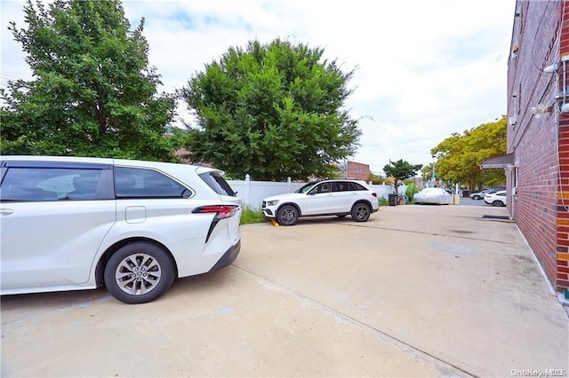 view of parking / parking lot