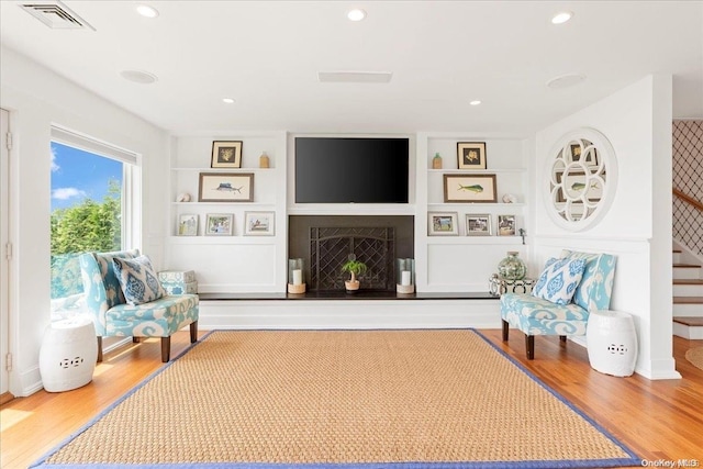 living room featuring hardwood / wood-style floors