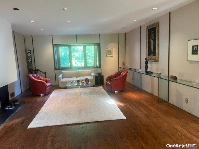 interior space featuring dark wood-type flooring