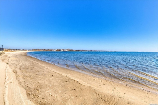 property view of water featuring a view of the beach