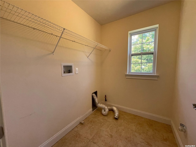 laundry room featuring hookup for an electric dryer, hookup for a washing machine, and gas dryer hookup