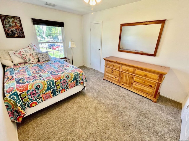 bedroom with carpet floors