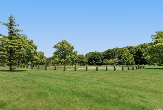 view of yard featuring a rural view