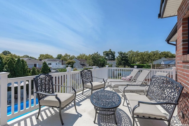 view of patio / terrace with a swimming pool