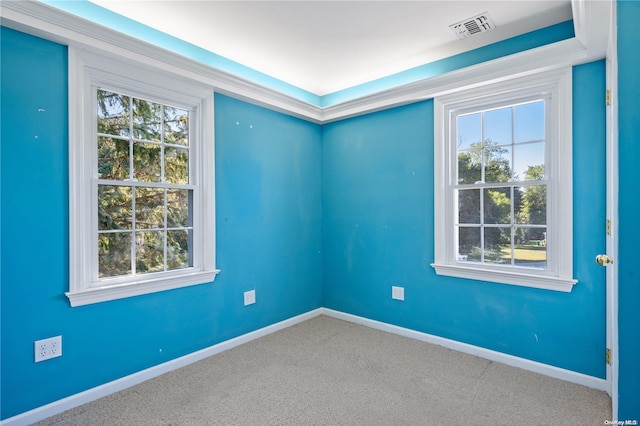 unfurnished room featuring carpet flooring