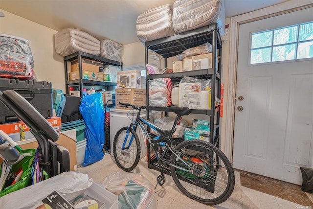 view of storage room