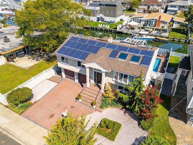 3461 Ocean Ave, Oceanside, NY 11572 - aerial perspective of suburban area with a large body of water
