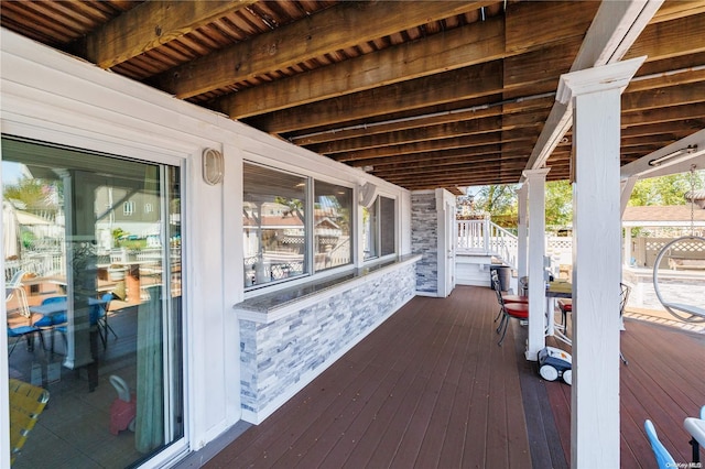 3461 Ocean Ave, Oceanside, NY 11572 - view of wooden deck