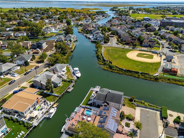 3461 Ocean Ave, Oceanside, NY 11572 - aerial view of property's location featuring nearby suburban area and a nearby body of water