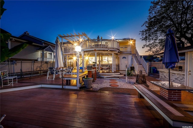 3461 Ocean Ave, Oceanside, NY 11572 - deck featuring stairs