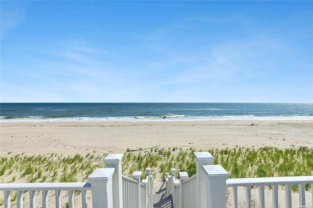 water view with a view of the beach