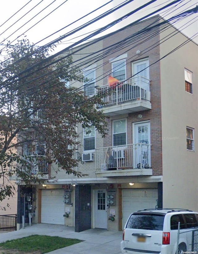 view of building exterior with a garage