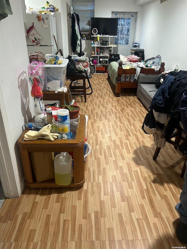 interior space with wood-type flooring