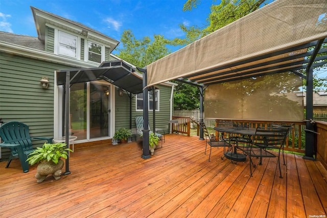 view of wooden deck