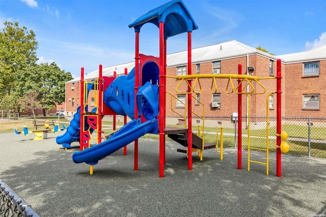 view of jungle gym