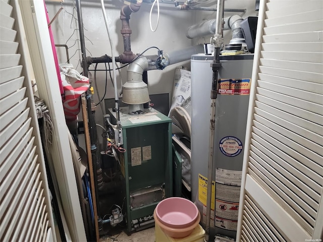 utilities featuring gas water heater