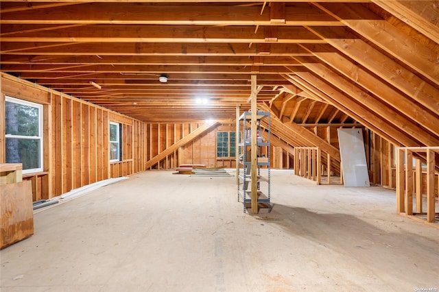 view of attic