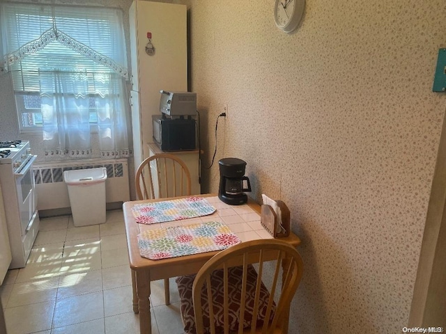 view of tiled dining area