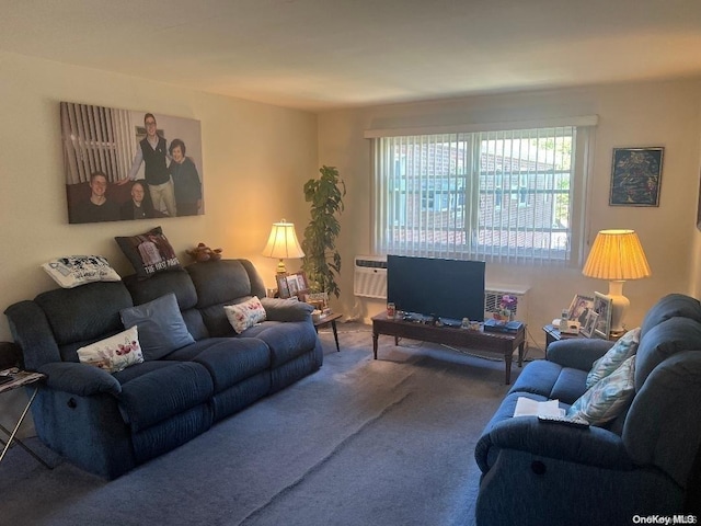 living room featuring carpet