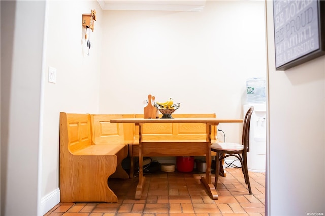 dining area featuring washer / dryer