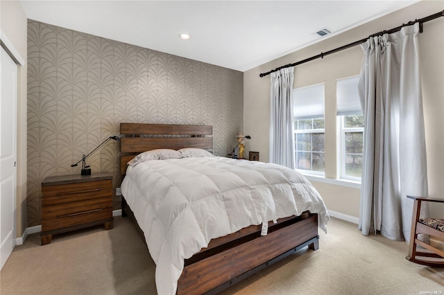 view of carpeted bedroom