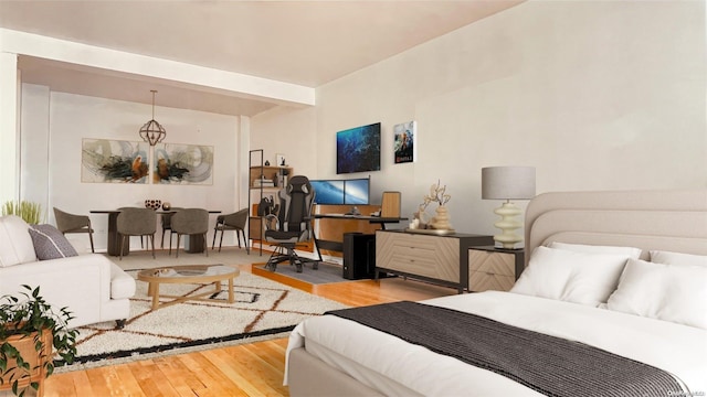 bedroom featuring wood-type flooring