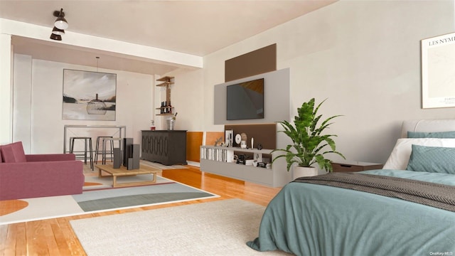 bedroom featuring hardwood / wood-style flooring