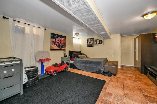 view of tiled bedroom