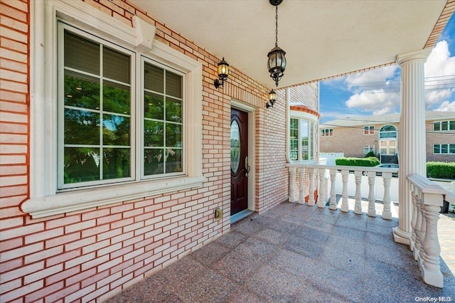 view of patio featuring covered porch