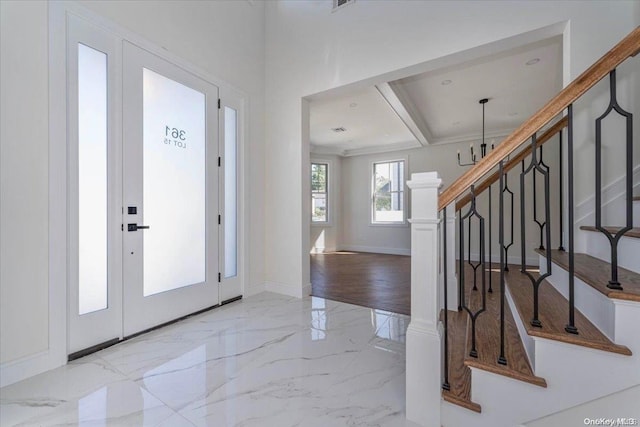 entrance foyer featuring light hardwood / wood-style floors