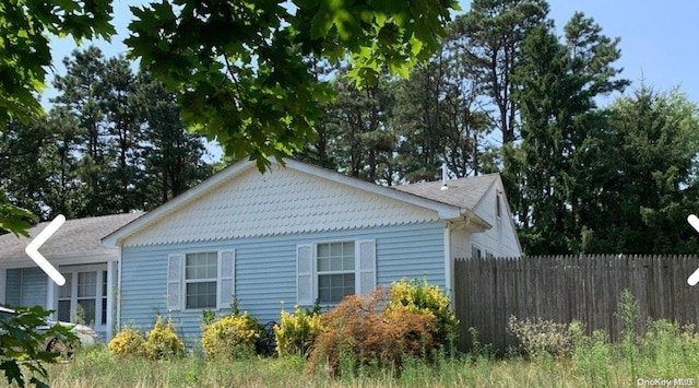 view of side of property