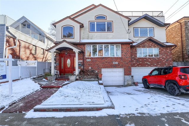 view of front of home featuring a garage