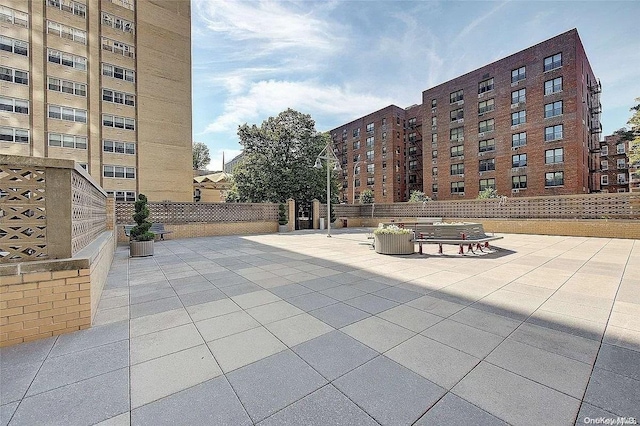 view of community featuring a patio