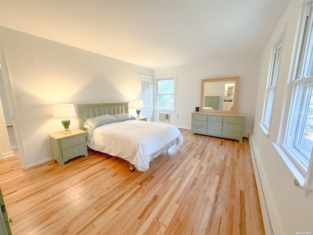 bedroom featuring light hardwood / wood-style flooring