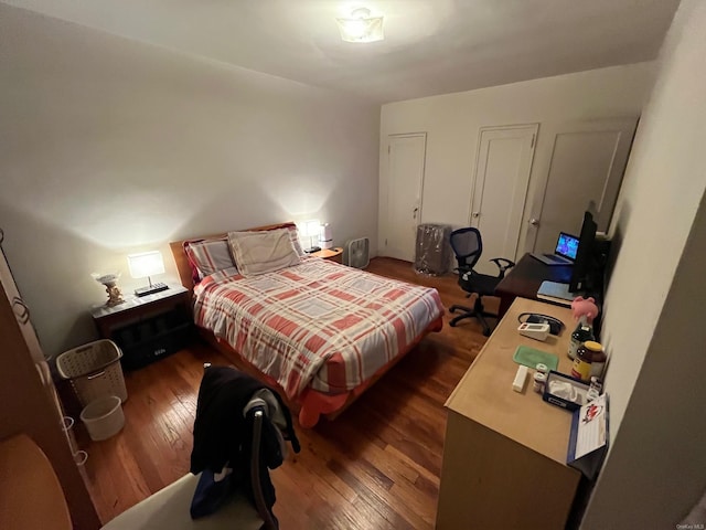 71-11 Yellowstone Blvd Unit 2D, Forest Hills, NY 11375 - bedroom with dark hardwood / wood-style flooring