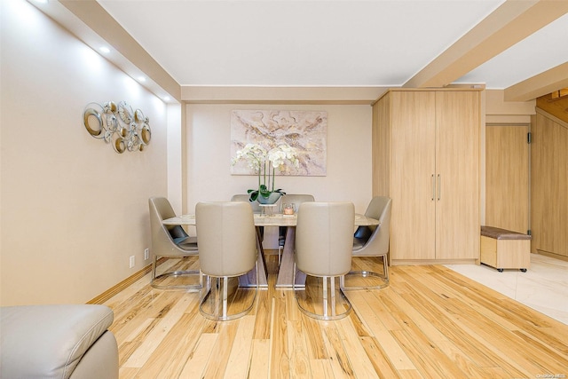 dining area featuring light hardwood / wood-style floors