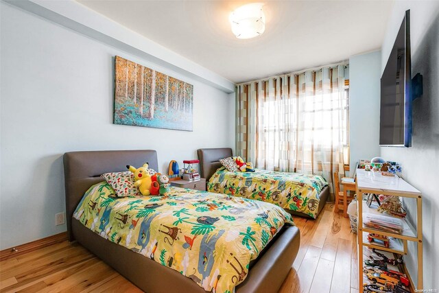 bedroom featuring light hardwood / wood-style flooring