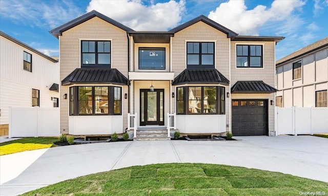 view of front of home featuring a garage