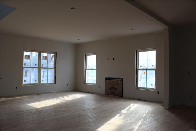 unfurnished living room with a healthy amount of sunlight