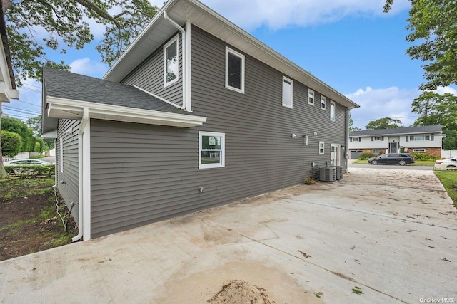 view of home's exterior with central air condition unit