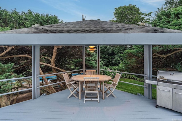 view of wooden deck