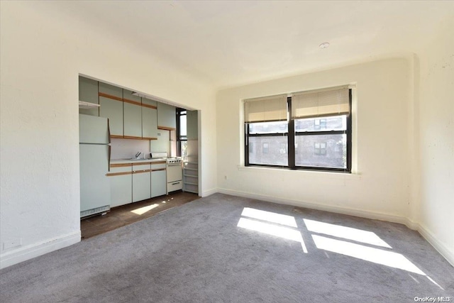 unfurnished living room featuring carpet