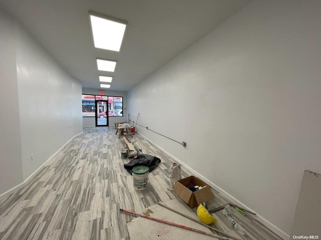 hall featuring hardwood / wood-style flooring